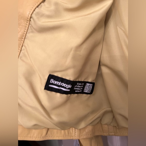 New Yellow Leather Jacket Women’s Size 6 - Picture 5 of 15
